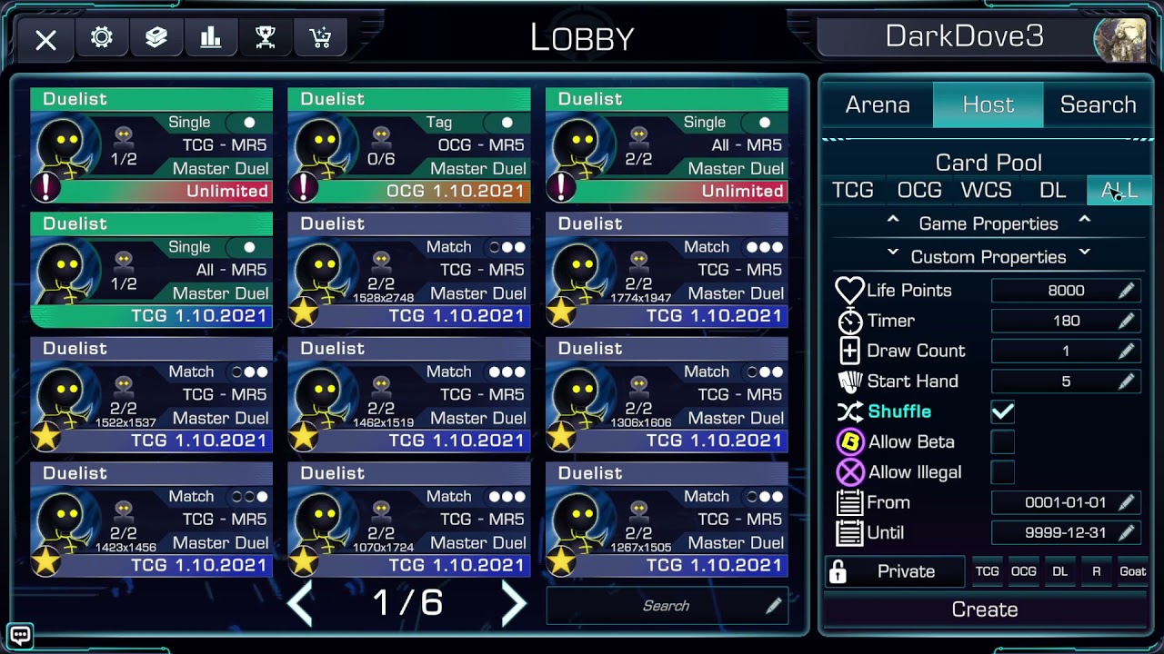 YGO Omega Guide - Lobby
