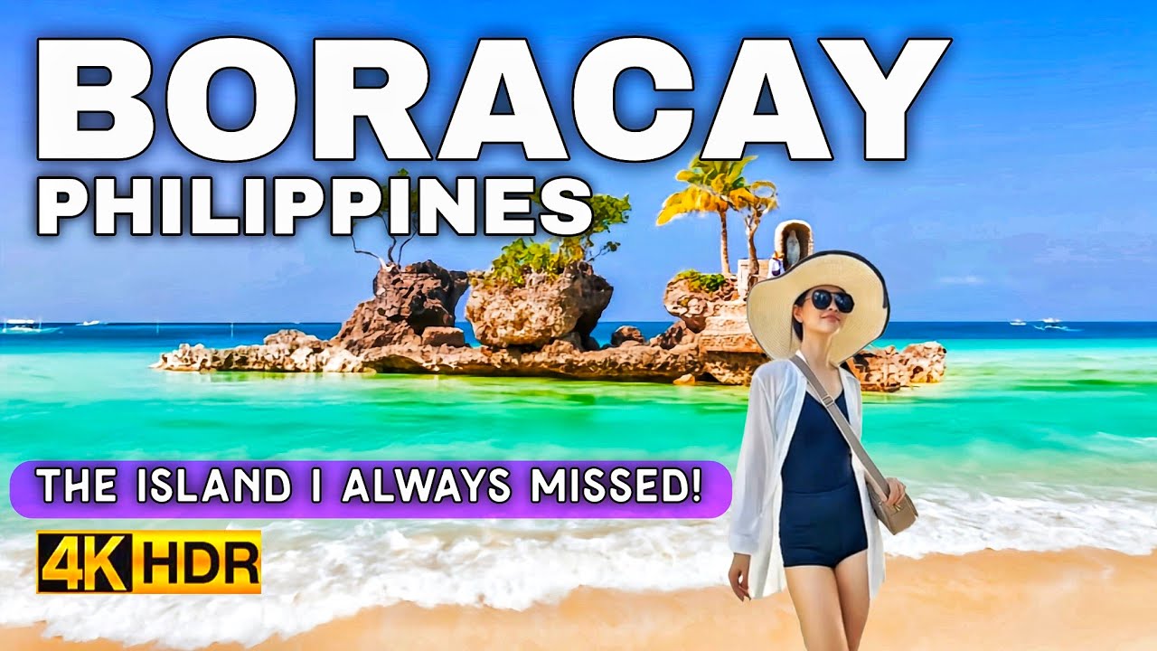 The Paradise Of BORACAY PHILIPPINES | White Sand Beach Station 1–3 Walking Tour In 4K HDR