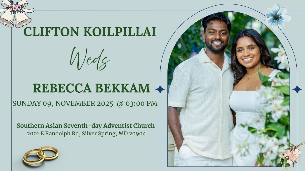 NOVEMBER 9, 2025 - CLIFTON KOILPILLAI WEDS REBECCA BEKKAM