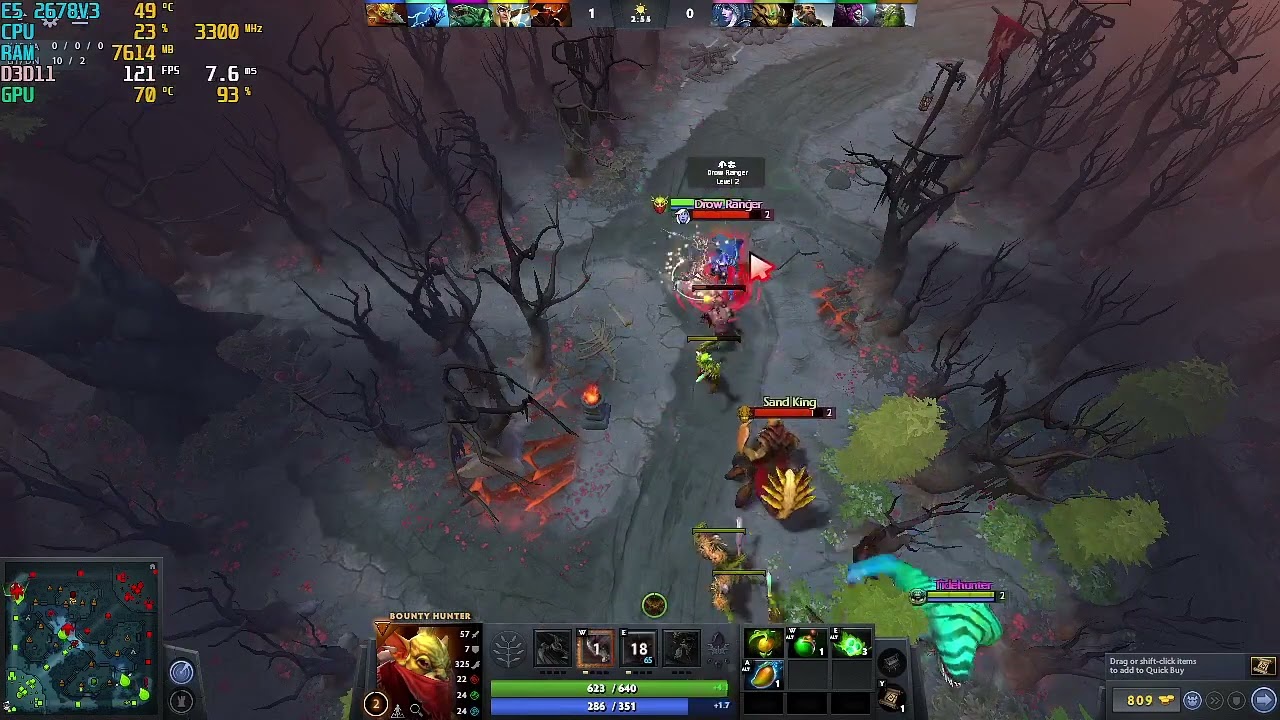 Benchmark DOTA 2 AMD R5 430