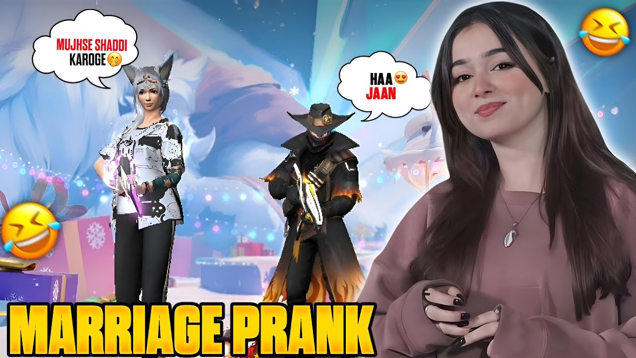MARRIAGE PRANK in Free Fire 🤣💍 लड़का सच में तैयार हो गया! Girl Voice Prank 😂