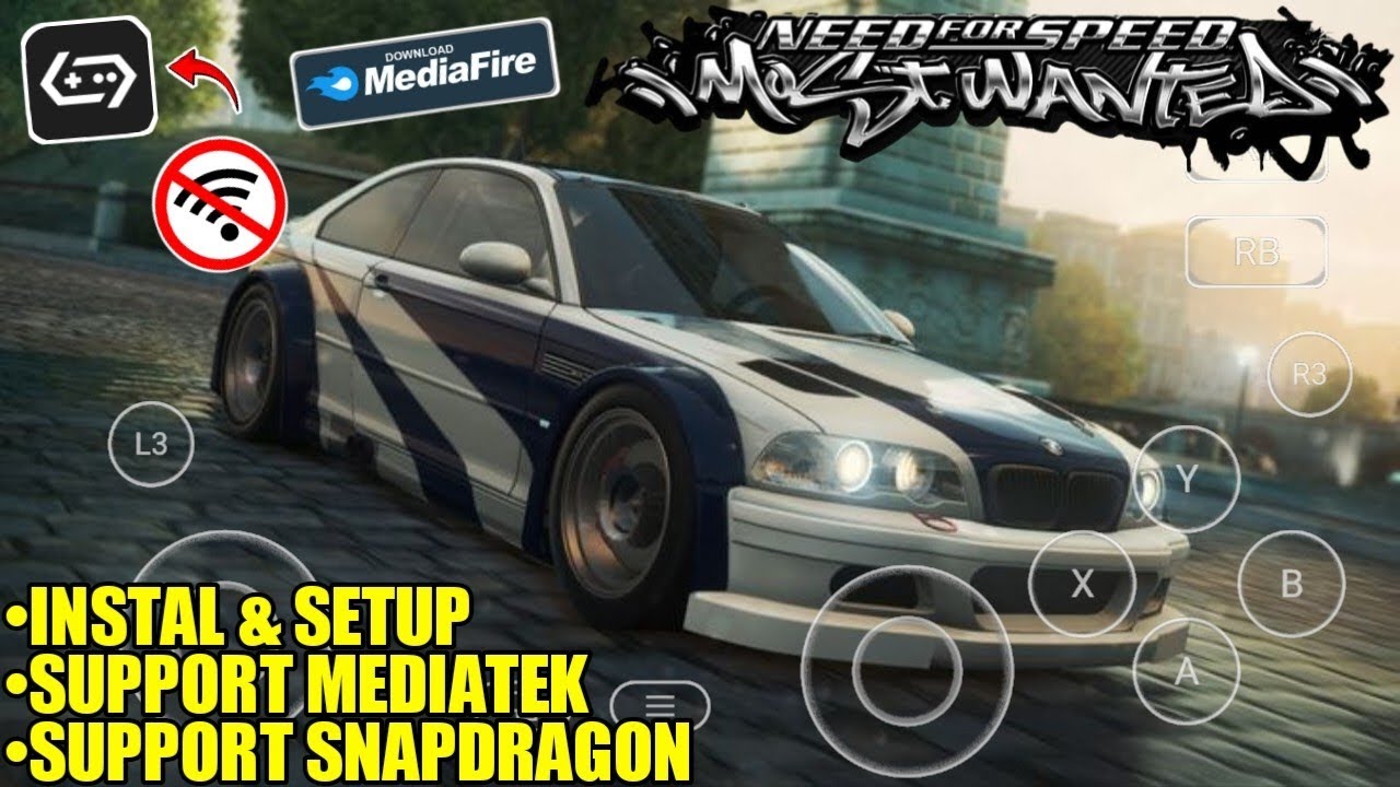 Cara Pasang NFS Most Wanted Black Edition Di Android Offline | GAMEHUB Emulator Pc