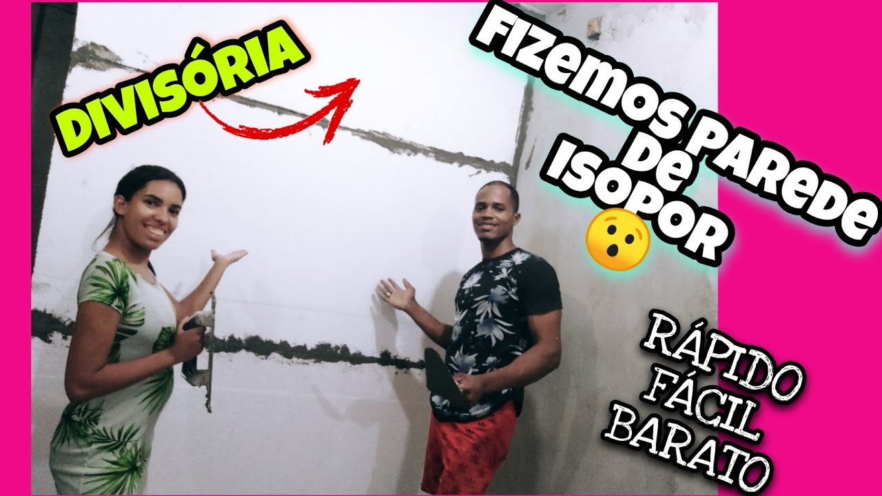 FIZEMOS PAREDE DE ISOPOR Eps | RÁPIDO,FÁCIL E BARATO...  #PARTE 01 DA OBRA 🏠🧱