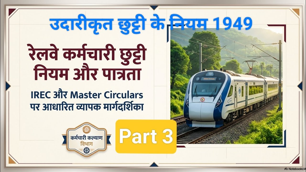 Part 3 उदारीकरण छुट्टी के नियम 1949 // liberalized leave rule 1949 #ldce #gk #train #railwayexam 