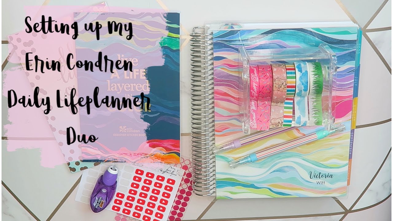 Setting up my new Erin Condren Daily Lifeplanner Duo