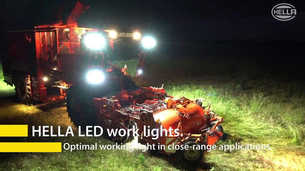HELLA LED work lights on Holmer sugar-beet harvesters