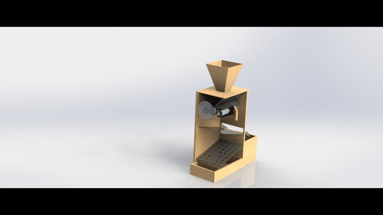 Maquina descascaradora de cacahuete // Proyecto final // Diseño de maquinas