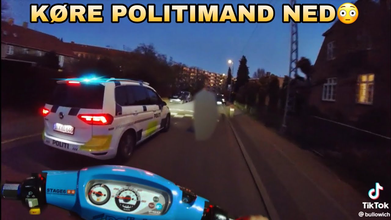 TUNET SCOOTER KØRE POLITIMAND NED// VILDE TIKTOKS