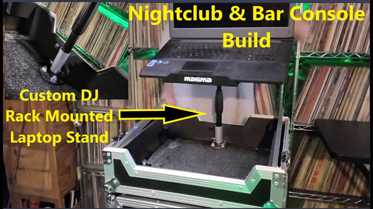 DJ Case: Custom Laptop Stand Mount & More - Nightclub & Bar Portable Console Build - Mock Up  #2