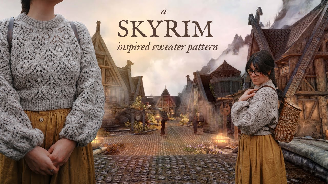 Knitting journal: a SKYRIM inspired sweater + a new knitting studio space