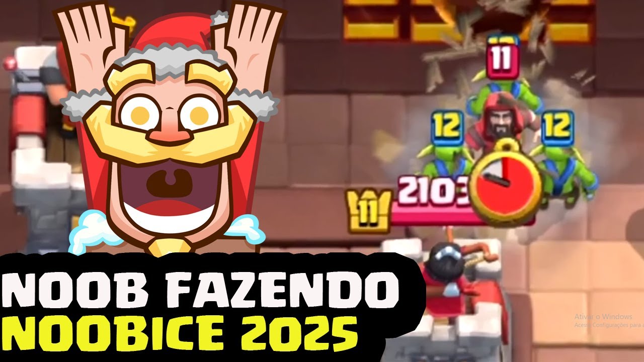 NOOB FAZENDO NOOBICE 2025 - PARTE 2 - RETROSPECTIVA DE MOMENTOS ENGRAÇADOS NO CLASH ROYALE