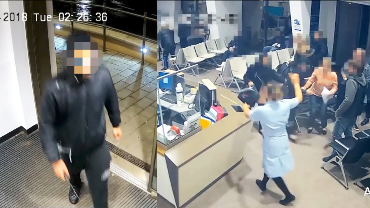 NB! STERKE INNTRYKK: Panikken br&oslash;t l&oslash;s da 22-&aring;ringen ankom sykehuset med kniv i h&aring;nda.