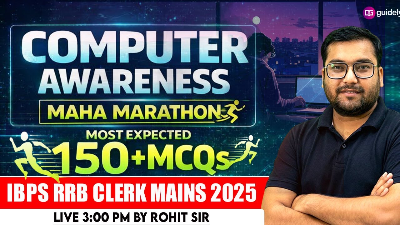 IBPS RRB Clerk Mains 2025 | Computer Awareness Most Expected 300+ MCQs | Maha Marathon | Rohit Sir