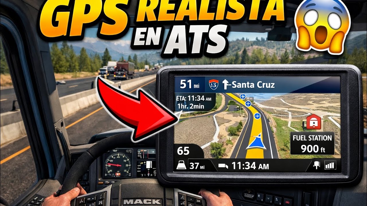 Así se ve y funciona el GPS realista en American Truck Simulator 🚛🗺️🔥