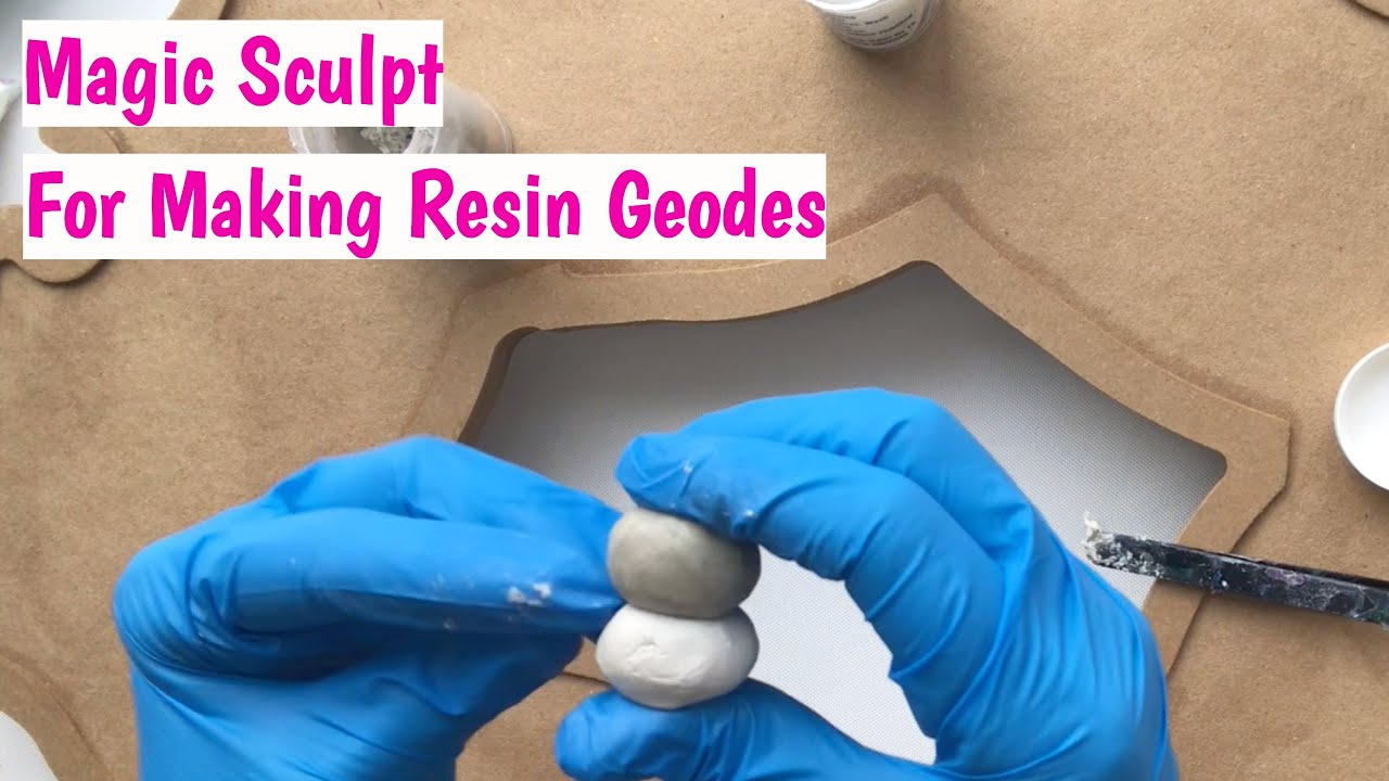 How I Use Magic Sculpt To Create Borders & Embed Crystals In My Geodes!