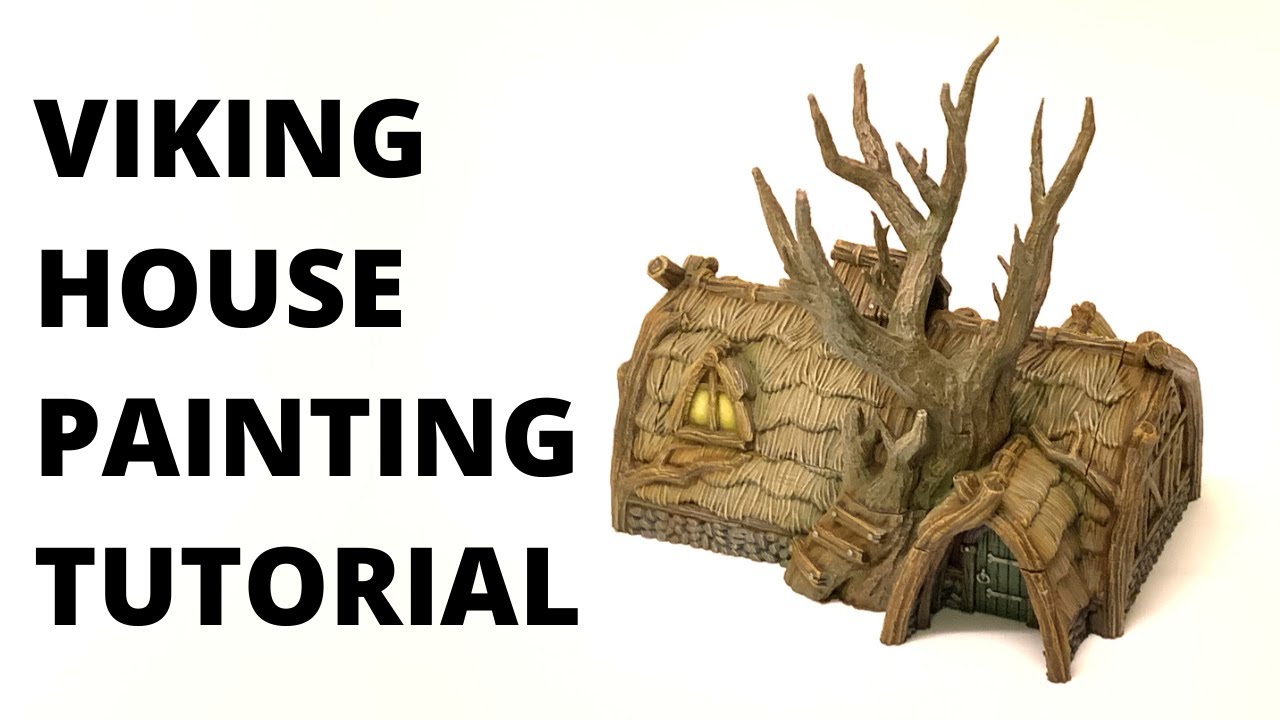 Amazing viking house painting tutorial. Wargame and roleplay terrain