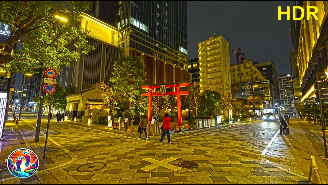 Tokyo Night Walk 日本橋→八重洲 | Nihonbashi to Yaesu Walking Tour • 4K HDR ASMR