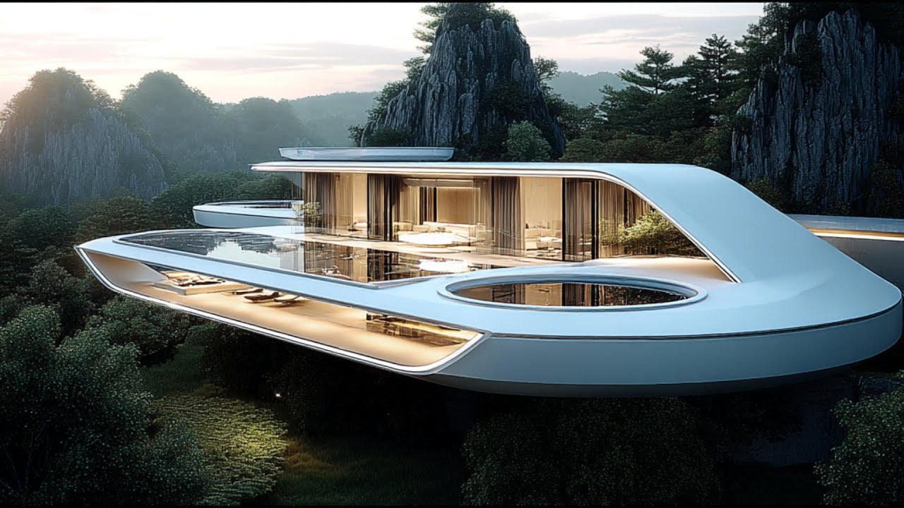 Futuristic house drawn by AI 35 / lo-fi healing music created by AI.Casa futurista dibujado por AI