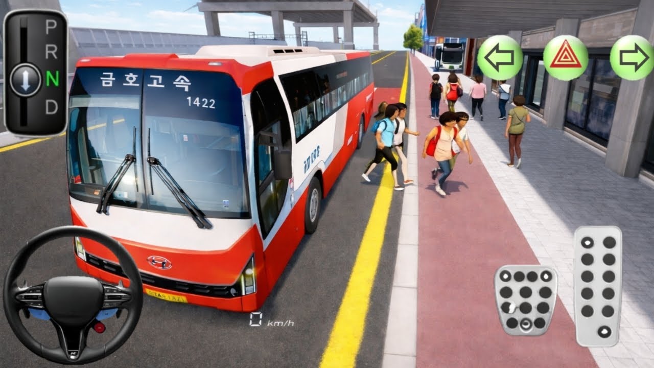 New Kumho Buslines Bus Ready For Parking And Repairing - 3D Driving Class - Android Gameplay