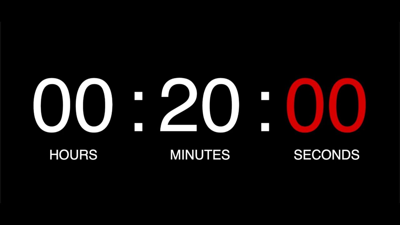 20 Min Timer | No Music | Ending With Alarm