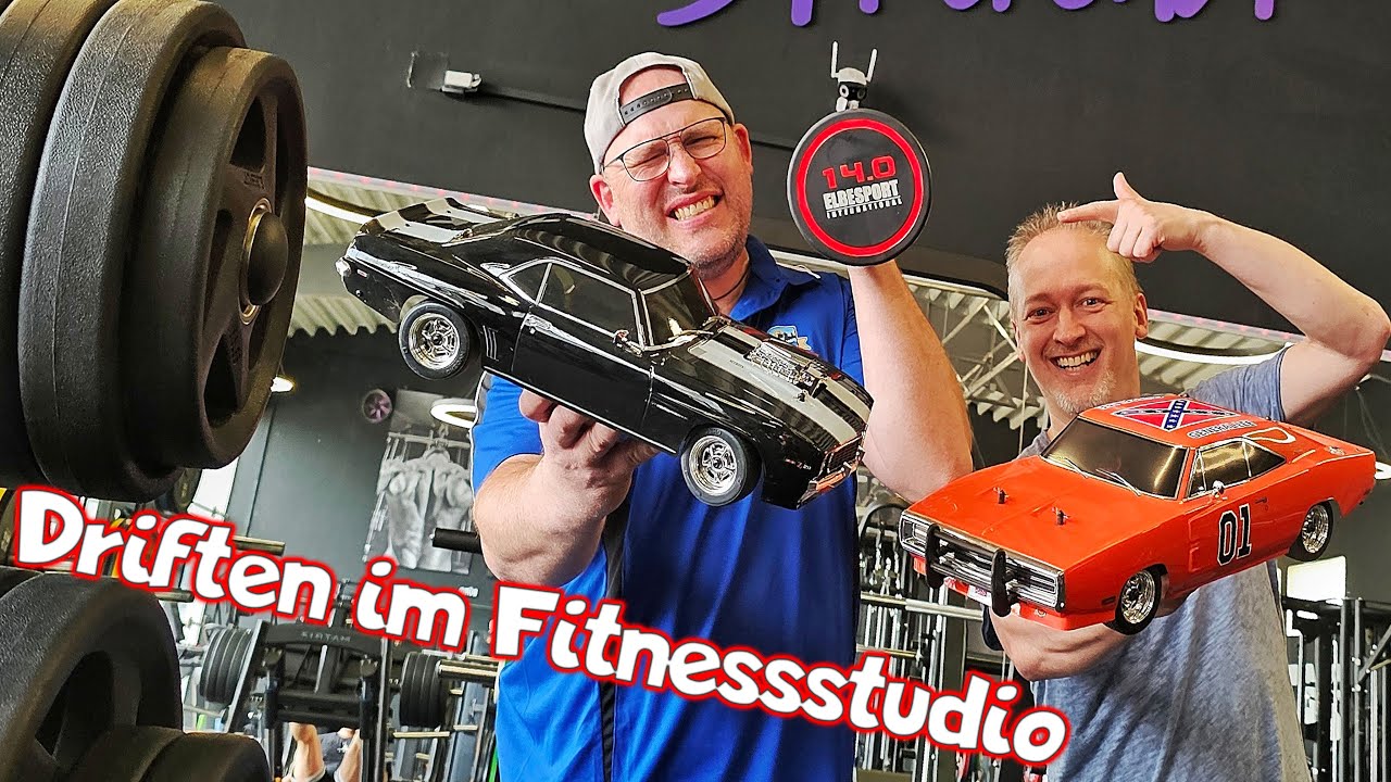 RC-Muscle-Cars müssen in der Muckibude alles geben was sie haben!!!