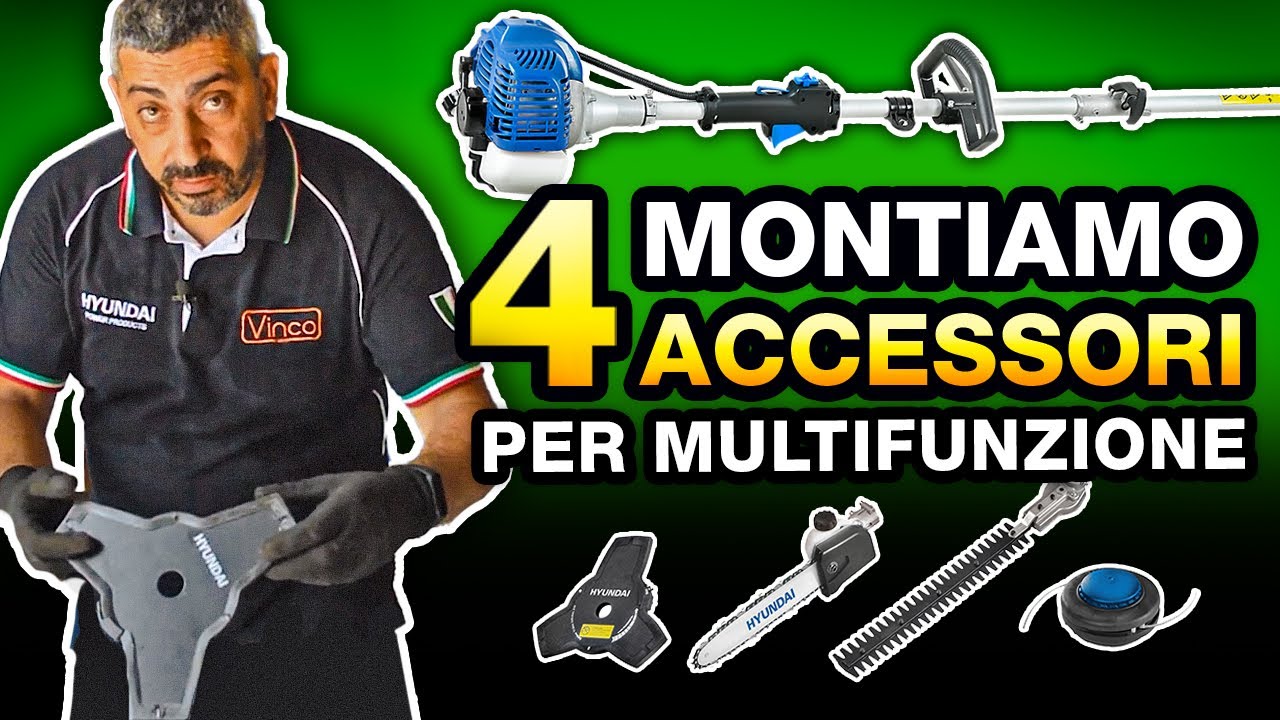 Decespugliatore multifunzione 4 in 1. Tutorial montaggio e guida completa agli accessori