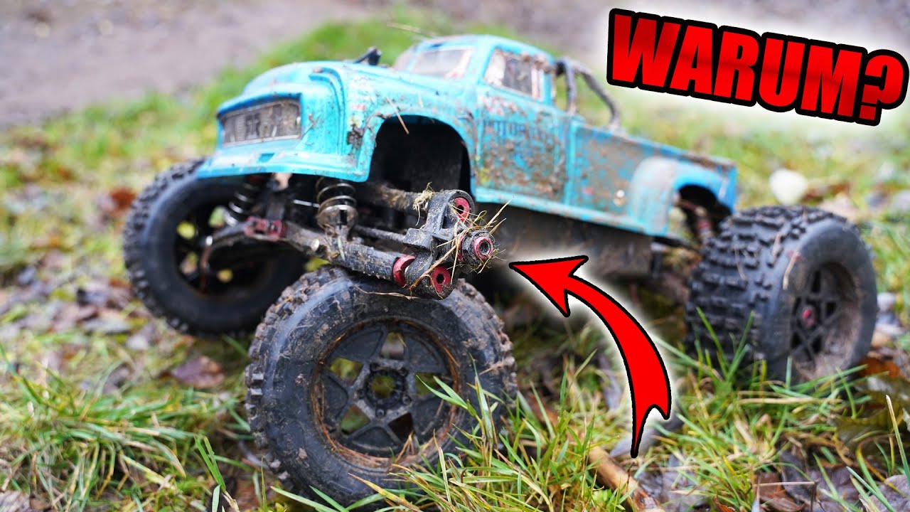 RC AUTO QUALMT, RAD SCHMILZT und FÄLLT AB 😱! - 3 Fach Salto Versuch im Dirt Park!