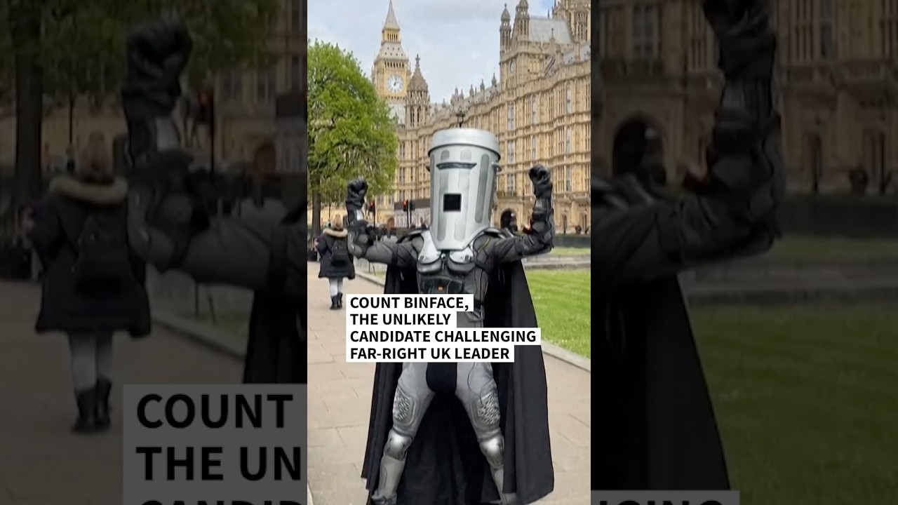 Count Binface, the unlikely candidate challenging far-right UK leader