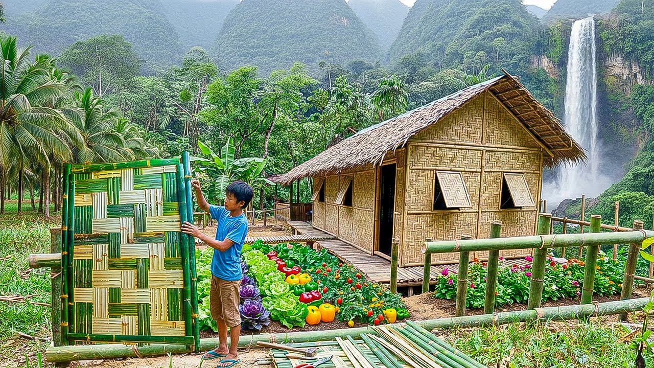 Country Life: Orphan Boy Building a Front Door for a New House After a Deadly Storm