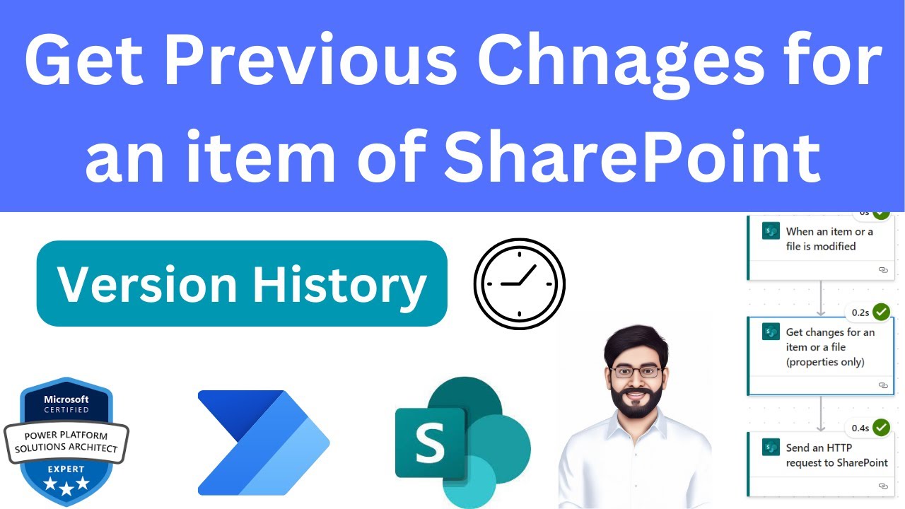 Получить предыдущее значение (историю версий) из элемента списка SharePoint Power Automate