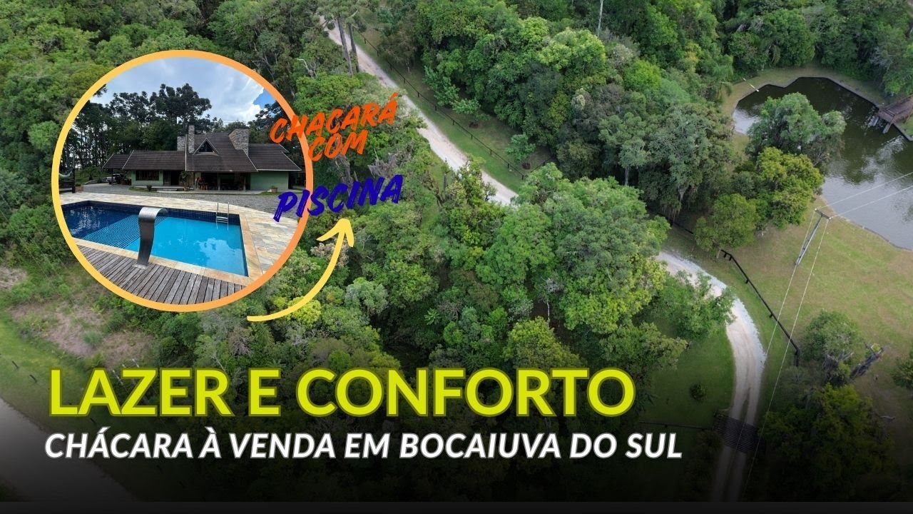 Chácara à Venda em Bocaiuva do Sul – 13 Alqueires | Lago, Piscina e Estrutura Completa | Rio do Meio