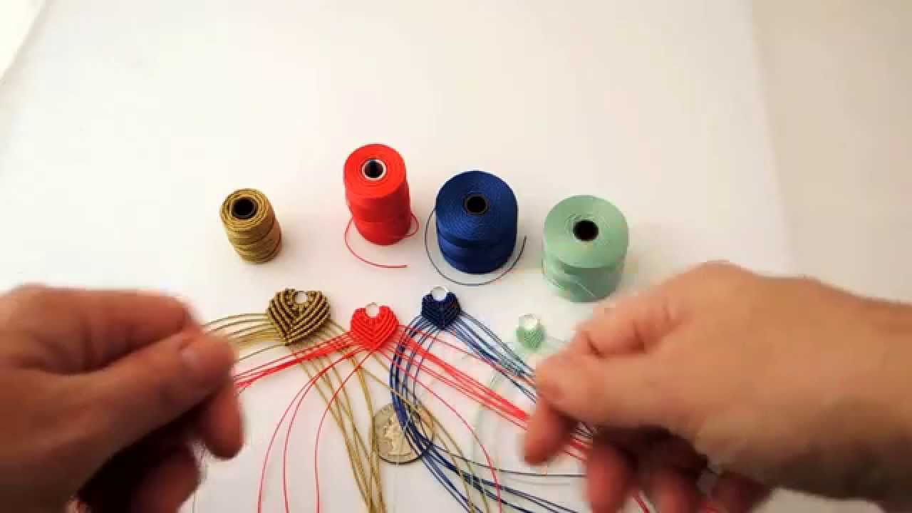 Nylon Bead Cord Size Comparison