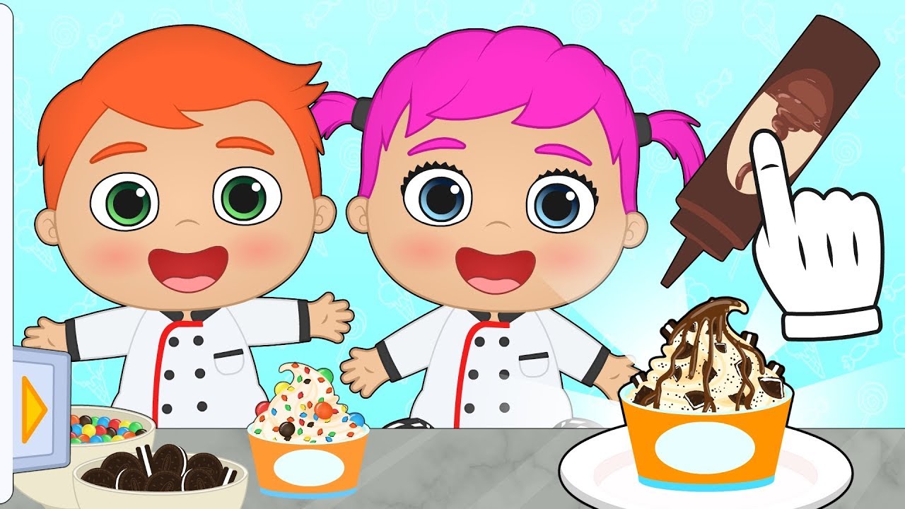 BABY ALEX AND LILY How to Make Oreo and M&M McFlurry 😋 Recipes for Kids