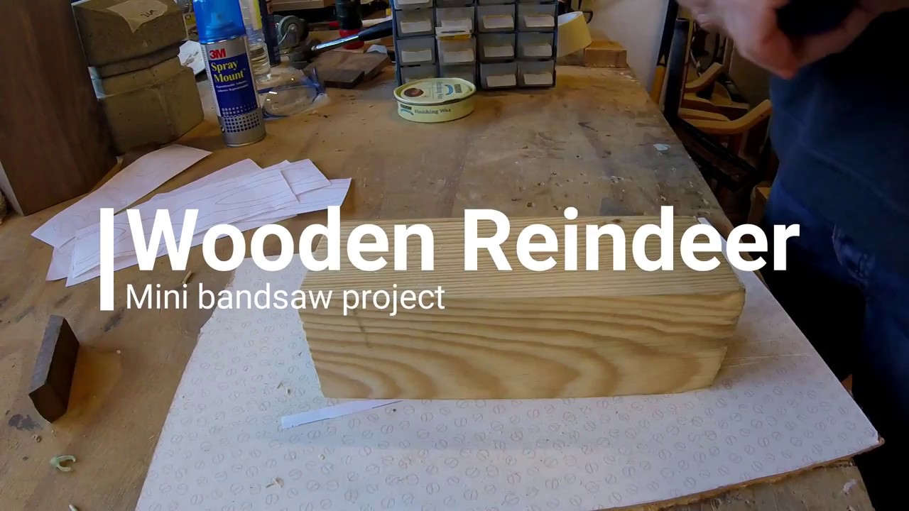 Wooden Reindeer (mini bandsaw project) Plans Available