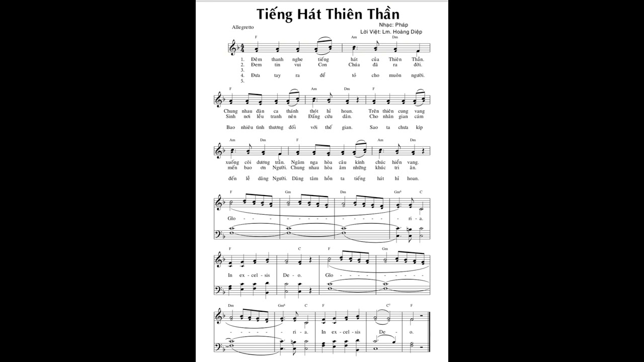 Tiếng Hát Thiên Thần - nhạc pháp - lời việt: Lm. Hoàng Diệp. 