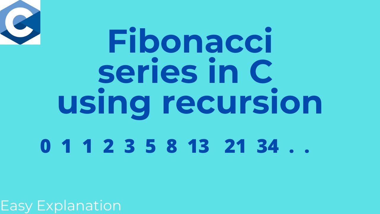 #6 QUESTION: FIBONACCI SERIES IN C USING RECURSION #cprogramming#function#recursion#forbeginners