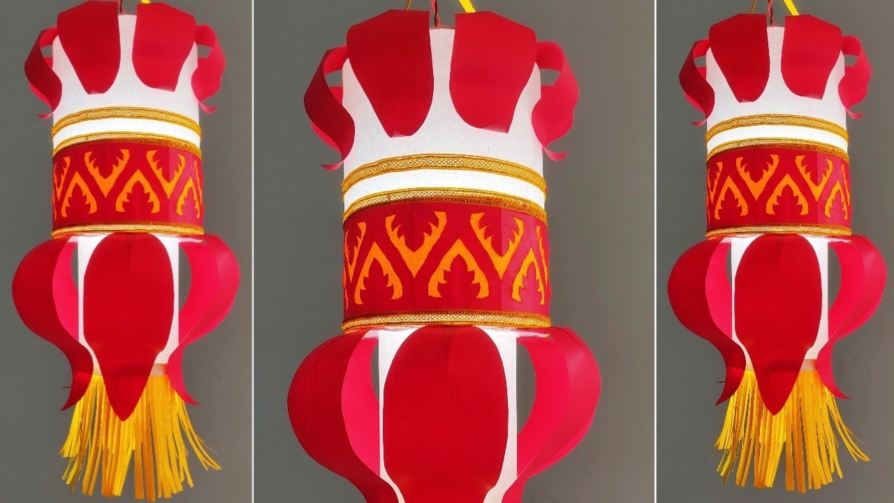 Akash Kandil making at home for diwali /Diwali decoration ideas/ paper Lantern /Christmas decoration