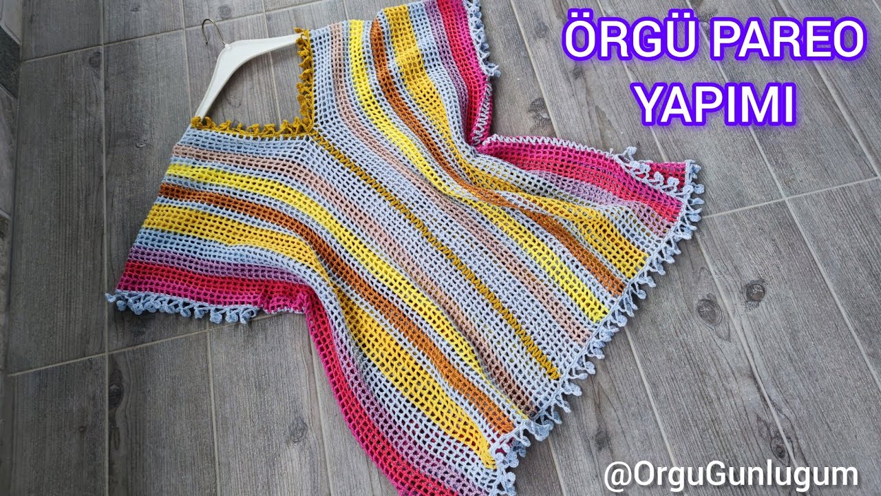 ÖRGÜ PAREO YAPIMI 🏖️ ÖRGÜ Deniz Elbisesi👙Plaj Modası☀️FİLE ÖRGÜ ELBİSE 👗