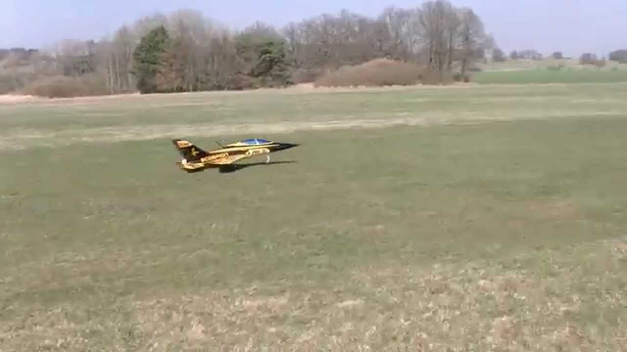 RC plane turbine engine TJ 20 by PBS VB in action - F16 model