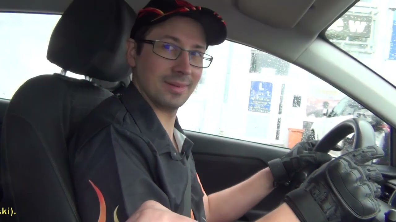 Adam jazda w deszczu. Próba egzaminu wewnętrznego ! [NAUKA JAZDY]