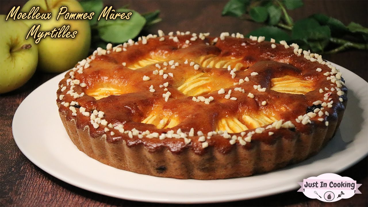 Recette de Gâteau Moelleux aux Pommes, Mûres et Myrtilles