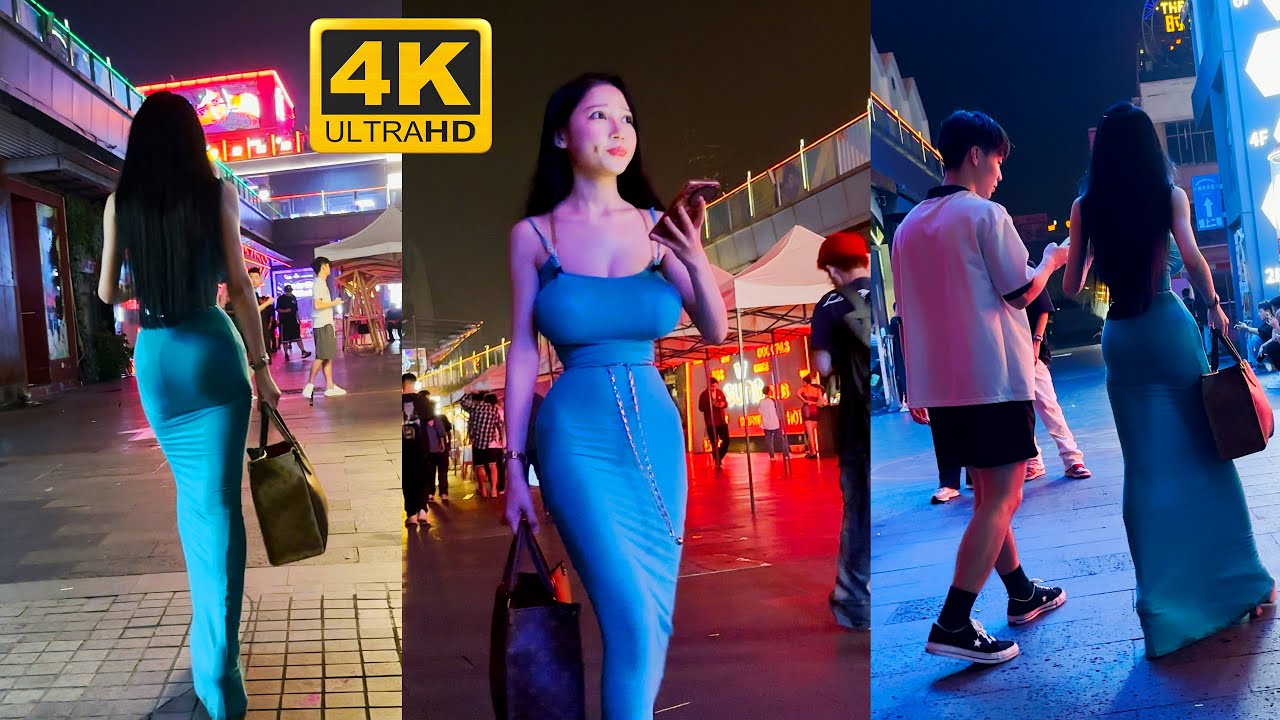 街拍廣州酒吧街，驚現大網紅 4k walk china，Bar Street，Nightlife，GuangZhou city