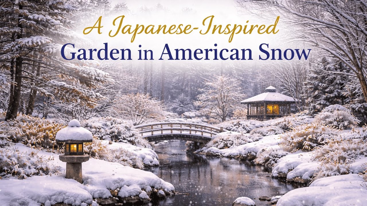 A Japanese-Inspired Garden in American Snow