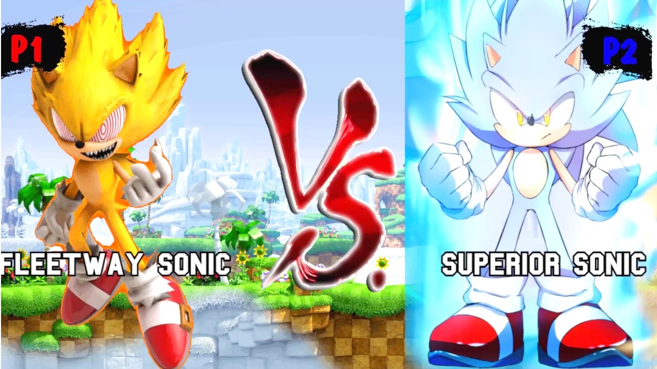 Fleetway Sonic VS Superior Sonic i Sonic Battle JUS MUGEN v4