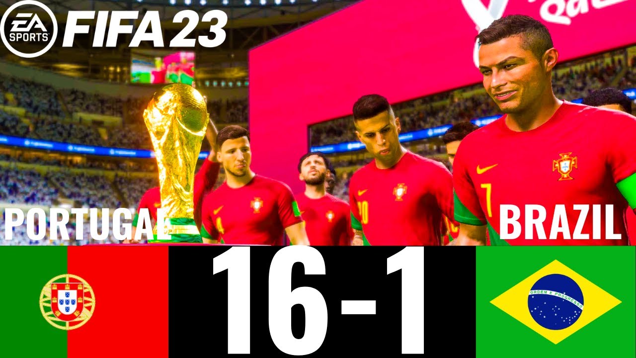 FIFA 23 - PORTUGAL 16 - 1 BRAZIL  ! FIFA  WORLD CUP FINAL 2022  QATAR  ! FIFA 23 PC NEXT GEN