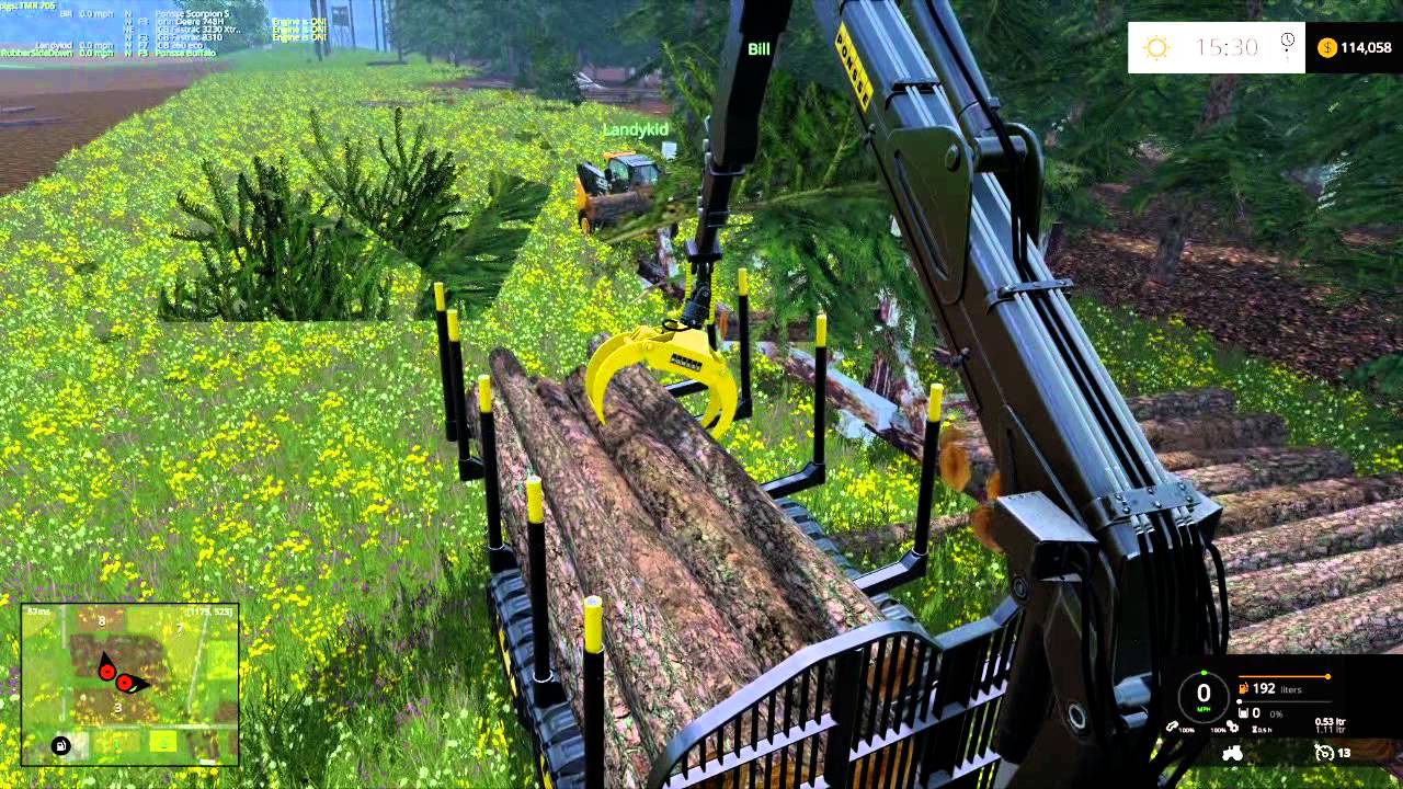 Farming Simulator with Billstmaxx, Landy Kid, Raven, and Mr Moose