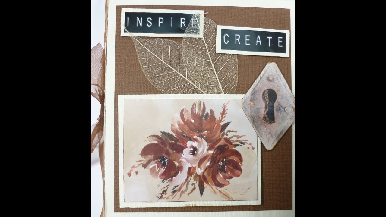 Sepia Flowers Mini Book Project