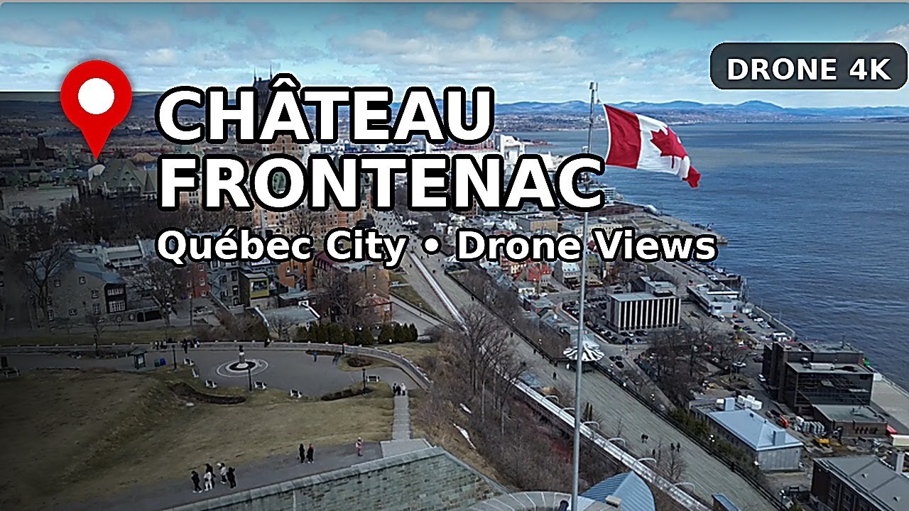 🇨🇦 Quebec city 4k Drone view - Château Frontenac and Plains of Abraham