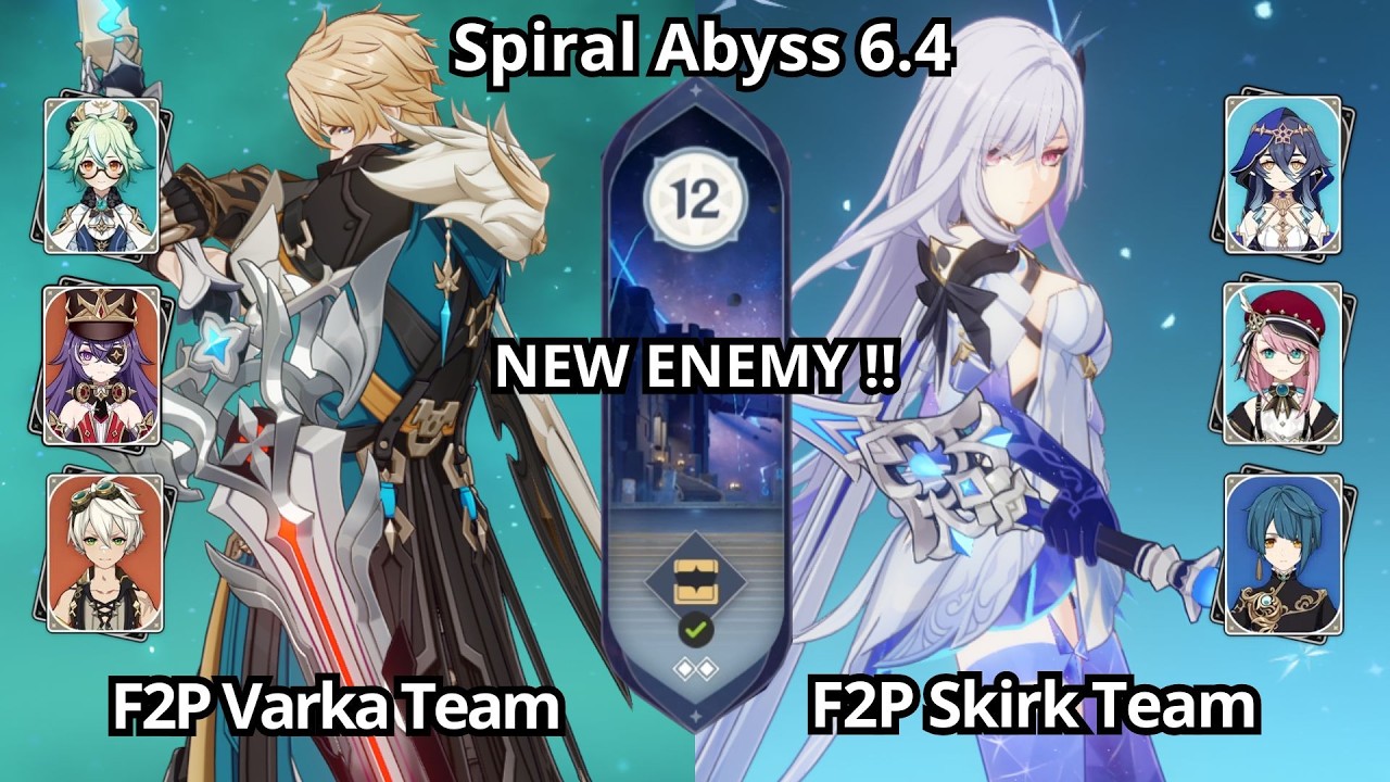 NEW !! (F2P) C0 Varka Team & C0 Skirk Freeze - Spiral Abyss Floor 12 Genshin Impact 6.4