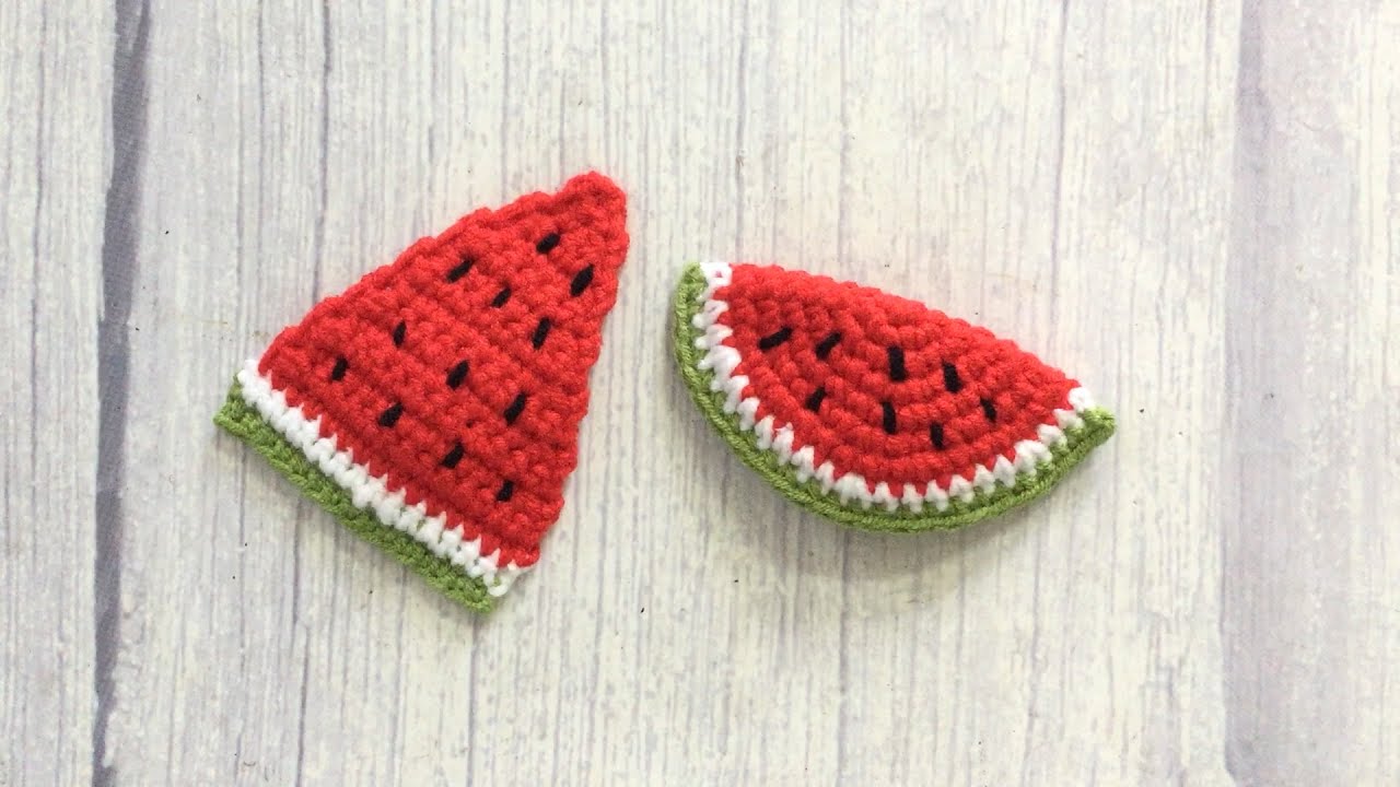watermelon hair clips, crochet hair accessories